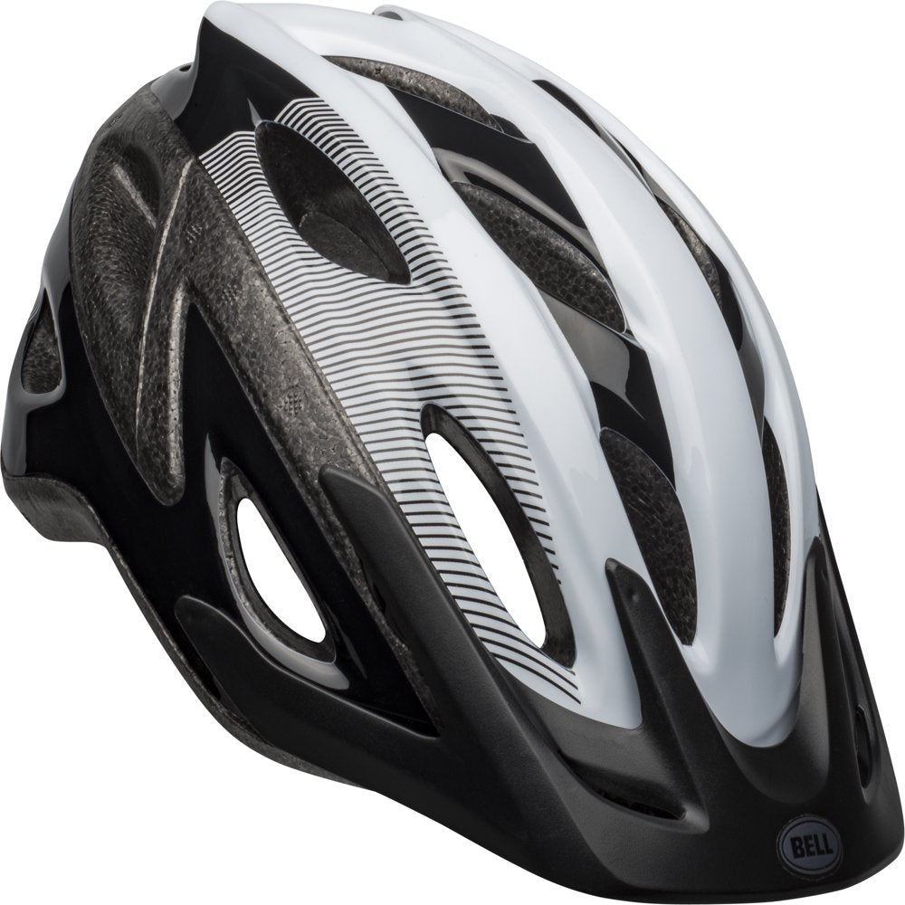 Bell Axle Bike Helmet, Black/White, Adult 14+ (54-61Cm)