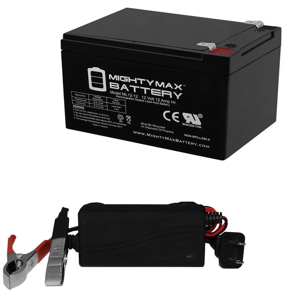 12V 12AH Battery Replaces Mototec Electric Trike 350W + 12V Charger