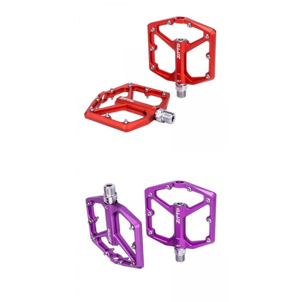 2 Pieces Bike Mountain Bike Platform Pedals BMX Cycling Aluminum Nop-Slip