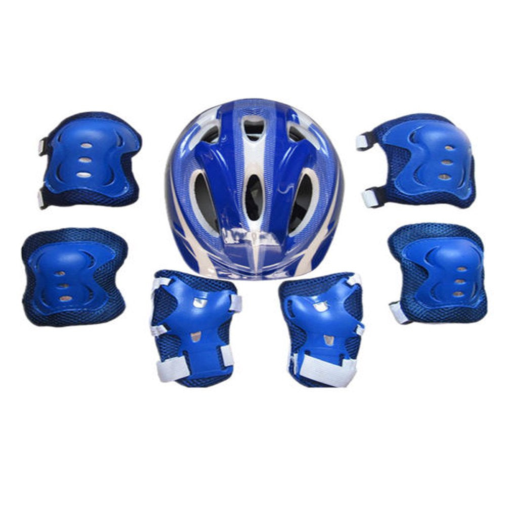 Peyakidsaa 7PCS Toddler Girls Boys Protect Helmet Knee Elbow Wrist Pad Sets for Cycling Skate Bike