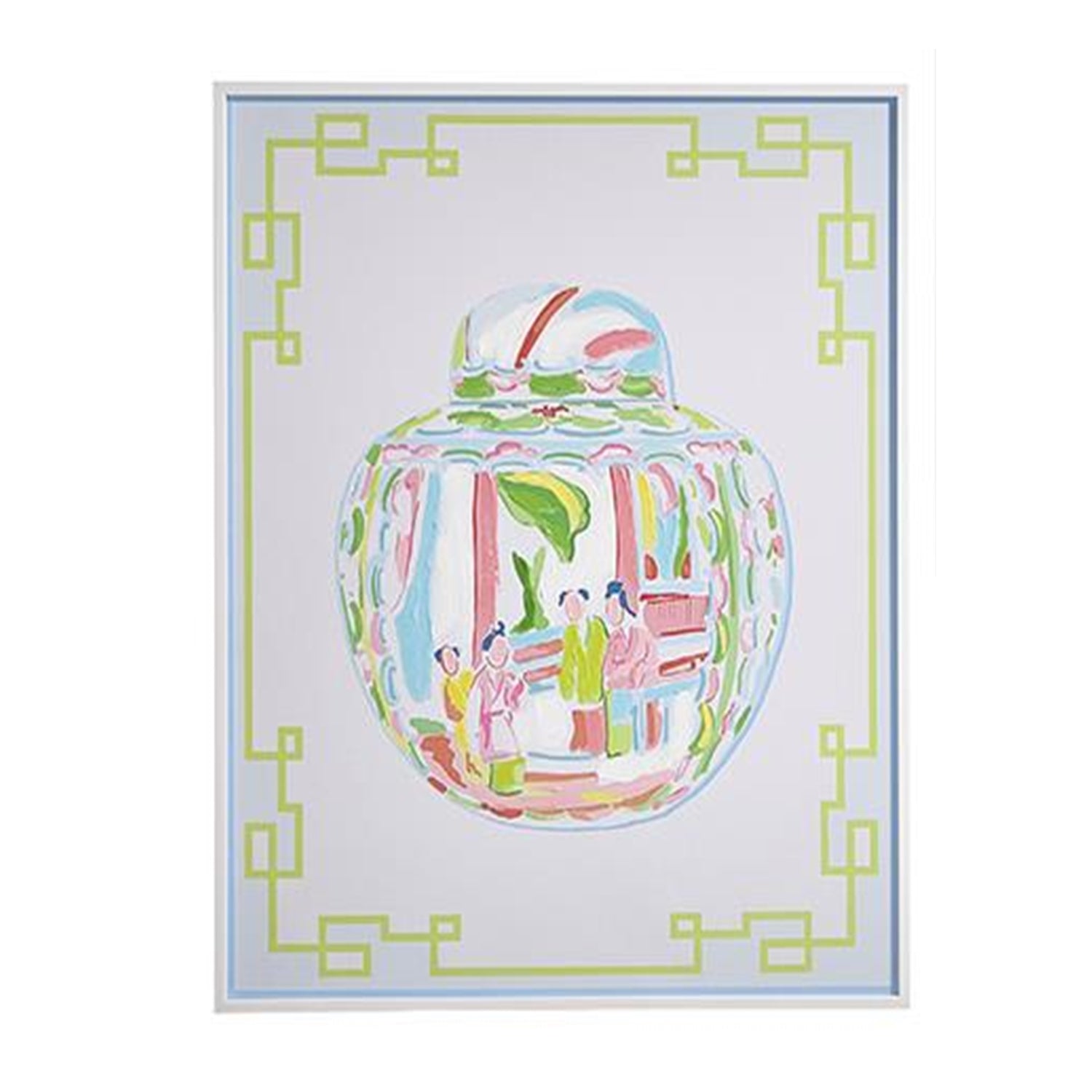 Rose Medallion White Framed Wall Art 23.23" X 19.50"