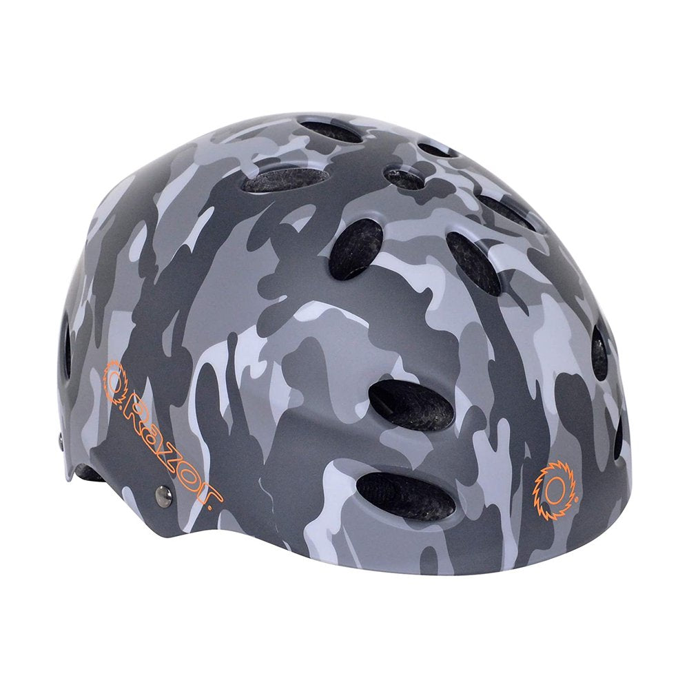 Razor 97866 V-12 Children Youth Safety Multi Sport Bicycle Helmet for Kids, Gray