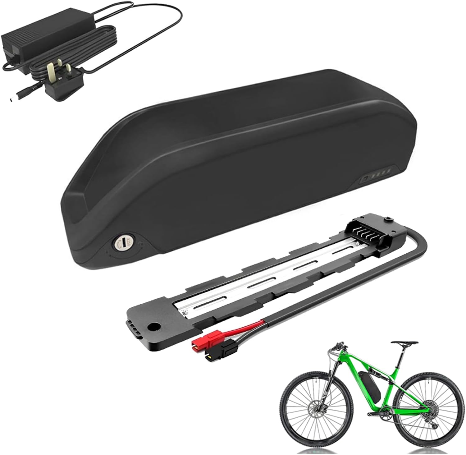 52V 10Ah 13Ah 15Ah 17.5Ah Ebike Downtube Battery 52V Electric Bike Battery 52V Lithium Battery Pack with 2A Charger for 250-1000W Electric Bicycles Motor/Ebike Kit,52v,15Ah