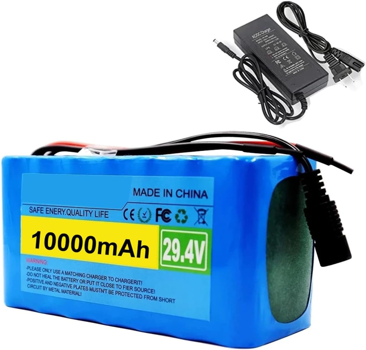 E-Bike Lithium-ion Battery Pack 24V (29.4V) 10Ah 7S3P for Electric Bicycle Moped Balancing Scooter with 29.4V 2A Charger,Xt60 Plug