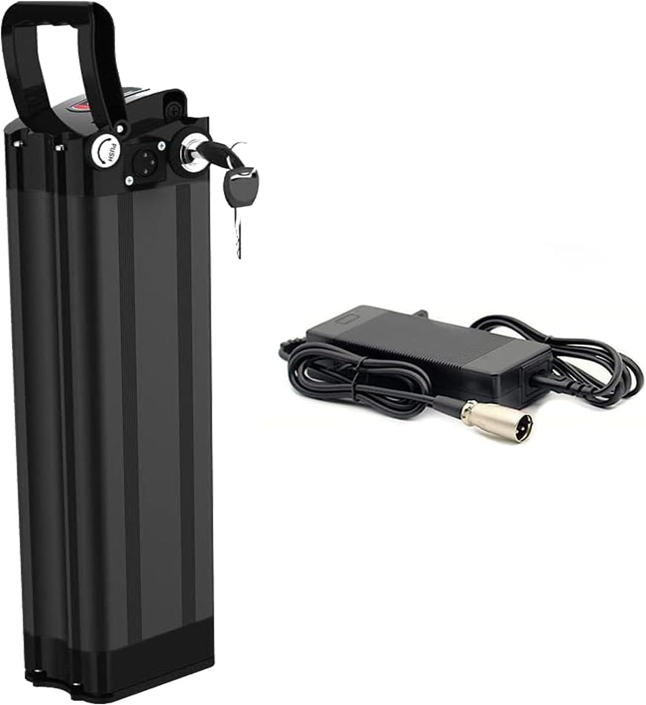 E-Bike Battery 48V 10AH Electric Bike Battery 48V Electric Bicycle 10Ah Lithium Ion Battery Folding Bike Replacement Battery with Charger