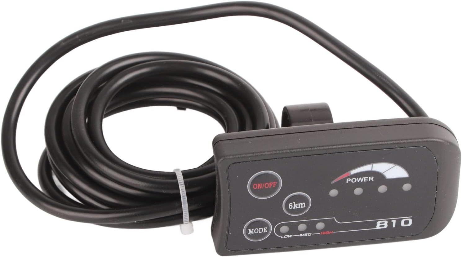 POCREATION Electric LED Display with 5 Wire Cable, Electric Bike 810 LED Display with 5 Wire Cable Control Panel Meter Electric Bike Motor Speed Control for Electric Scooter，Electric Bike