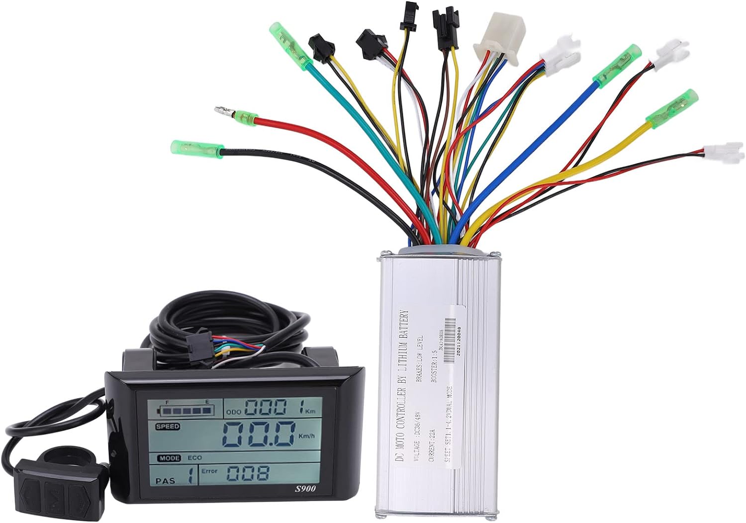 Motor Brushless Controller, 36V 48V 500/750W Waterproof LCD Display Panel Brushless Motor Controller Kit, Electric Bicycle Scooter Brushless Motor Speed Controller Conversion Kit