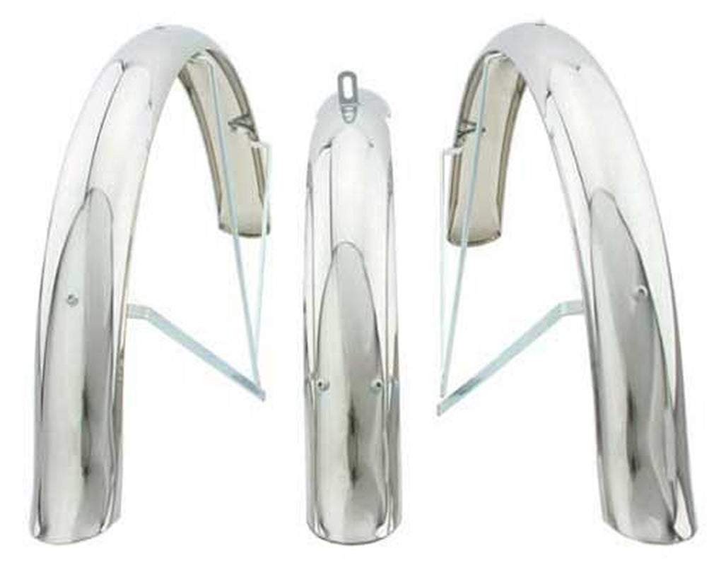 26" Flared Stander Hollow Trike Conversion Kit Fender Set Chrome. Hollow Hub Trike Fender Set Tricyle