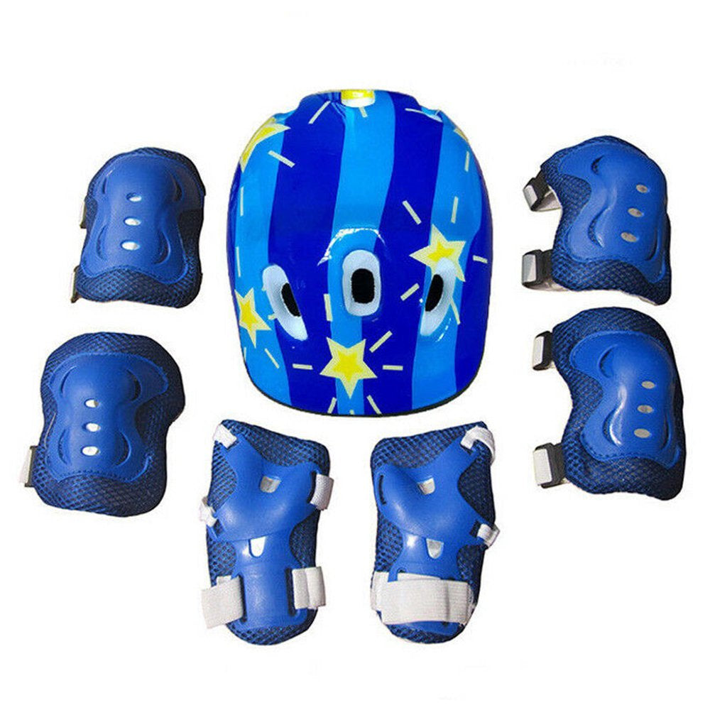 Hirigin Boys Girls Kids Safety Helmet, Knee, Elbow Pad Set for Cycling Skate Bike Use, Red, 3-9 Years