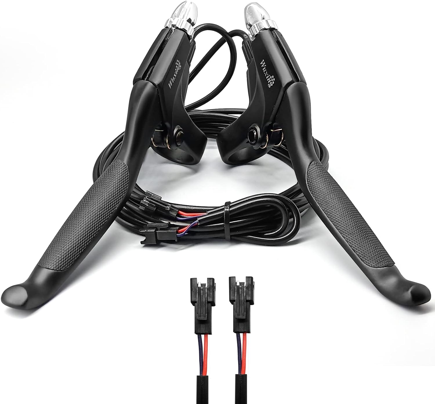 MUSELK Electric Bicycle Brake Lever 2-pin Male Connector, Brake Lever for Electric Bicycle or Electric Scooter, Electric Bicycle Accessories Cut Off Power When Braking Ebike Parts (115PDD-SM)