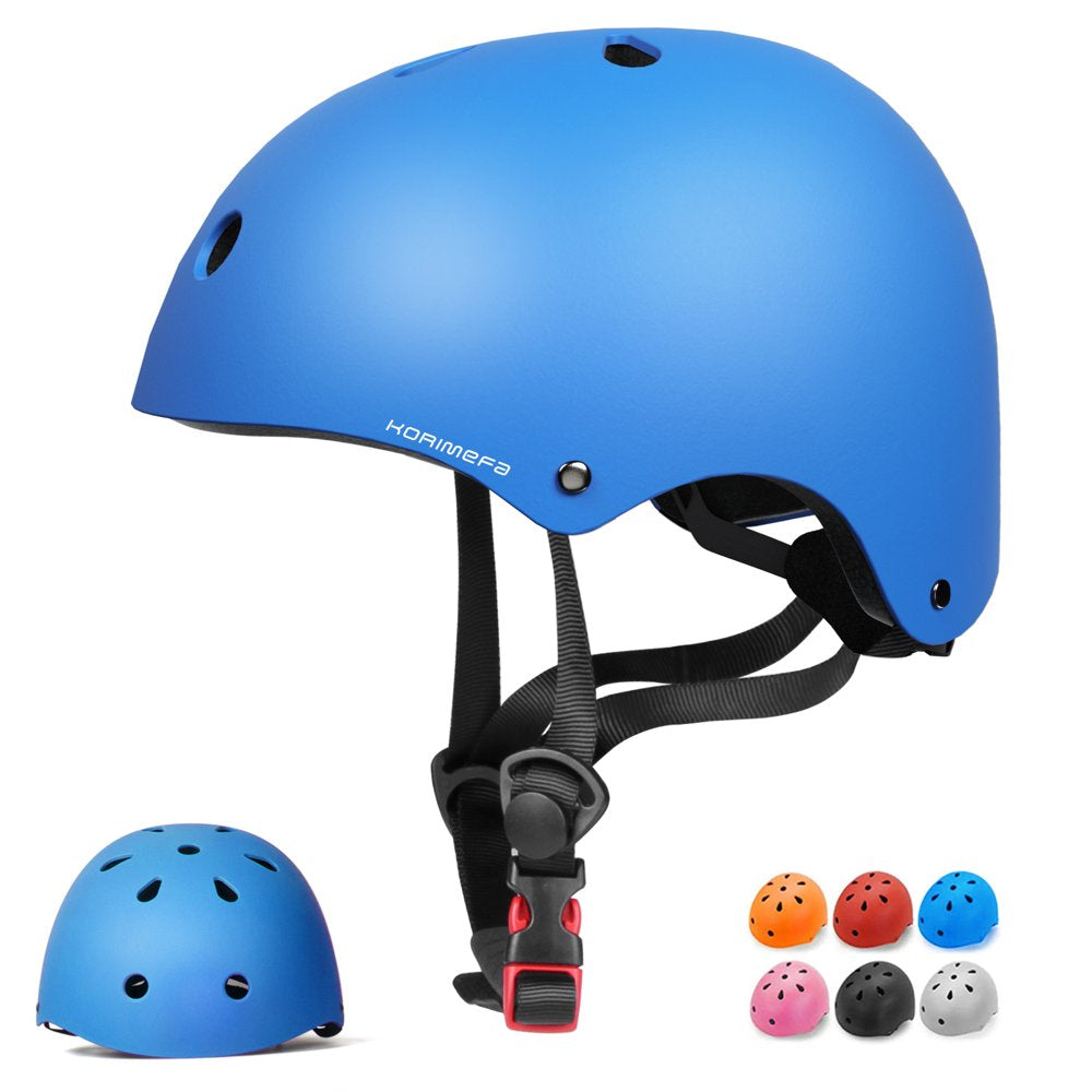 KORIMEFA Kids Bike Helmet, Toddler Bicycles Helmets for 1-8 Years Boys Girls, Adjustable Cycling Multi-Sport Child'S Helmet for Football Roller Skating Scooter