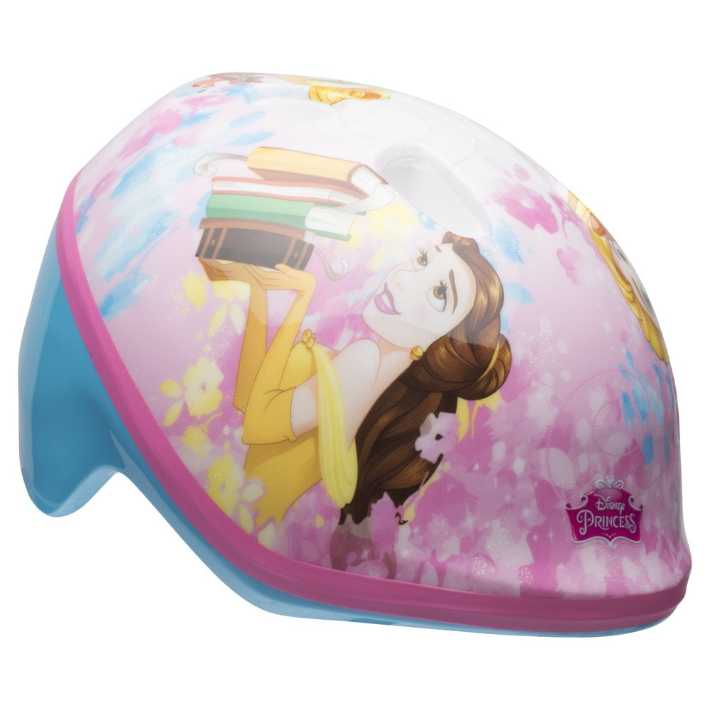 Disney Princesses Rule Glitter Bell Bike Helmet, Pink/Light Blue, Toddler 3+ (48-52Cm)