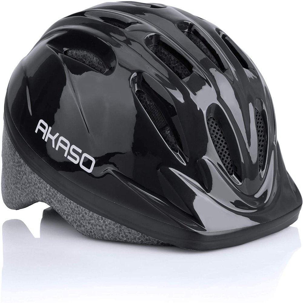 AKASO Kids Bike Helmet, Multi-Sport Toddler Helmet for Cycling Skateboard Scooter,Adjustable Child Helmet for Age 1-8 (Black)