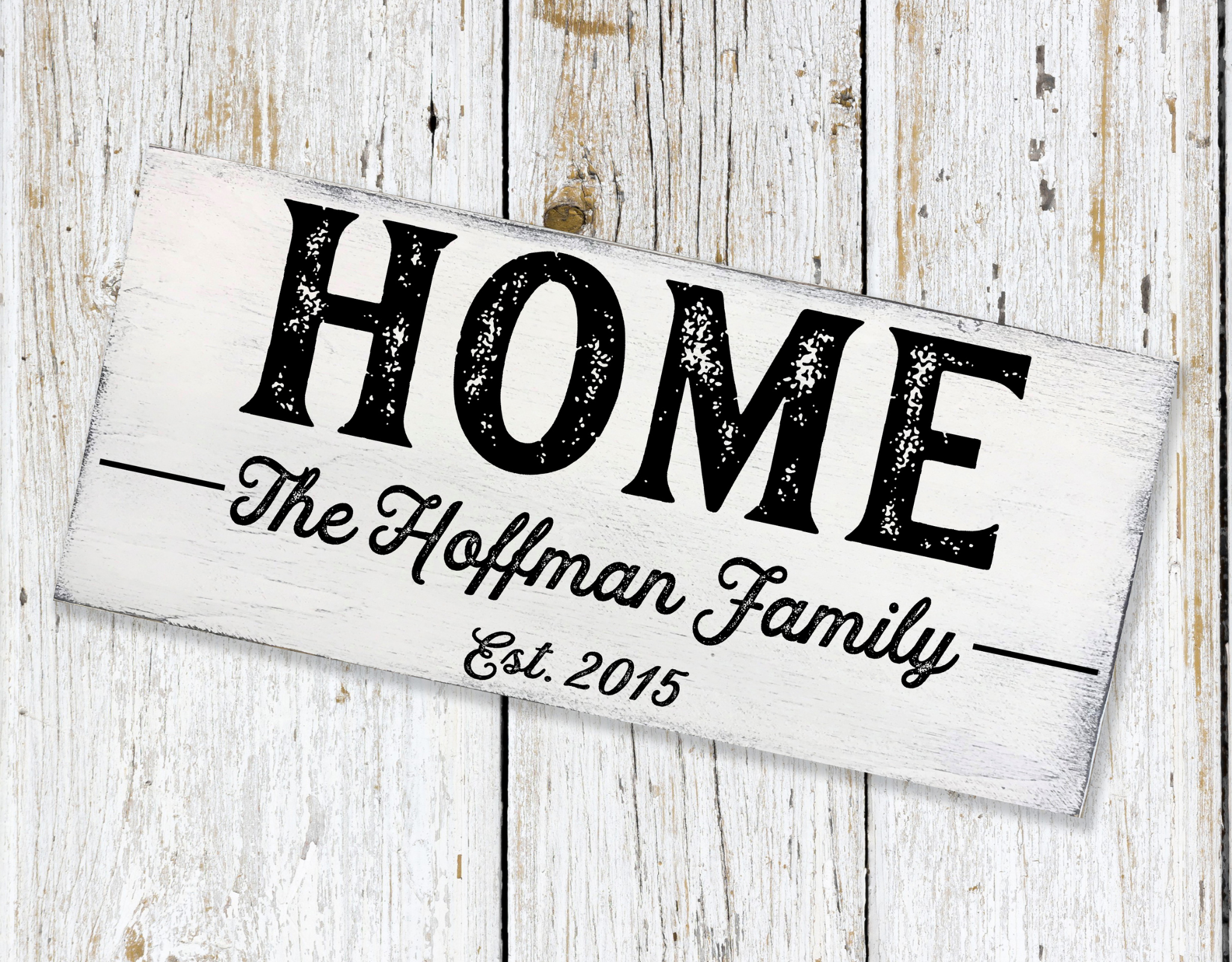 Home Personalized Family Name Sign