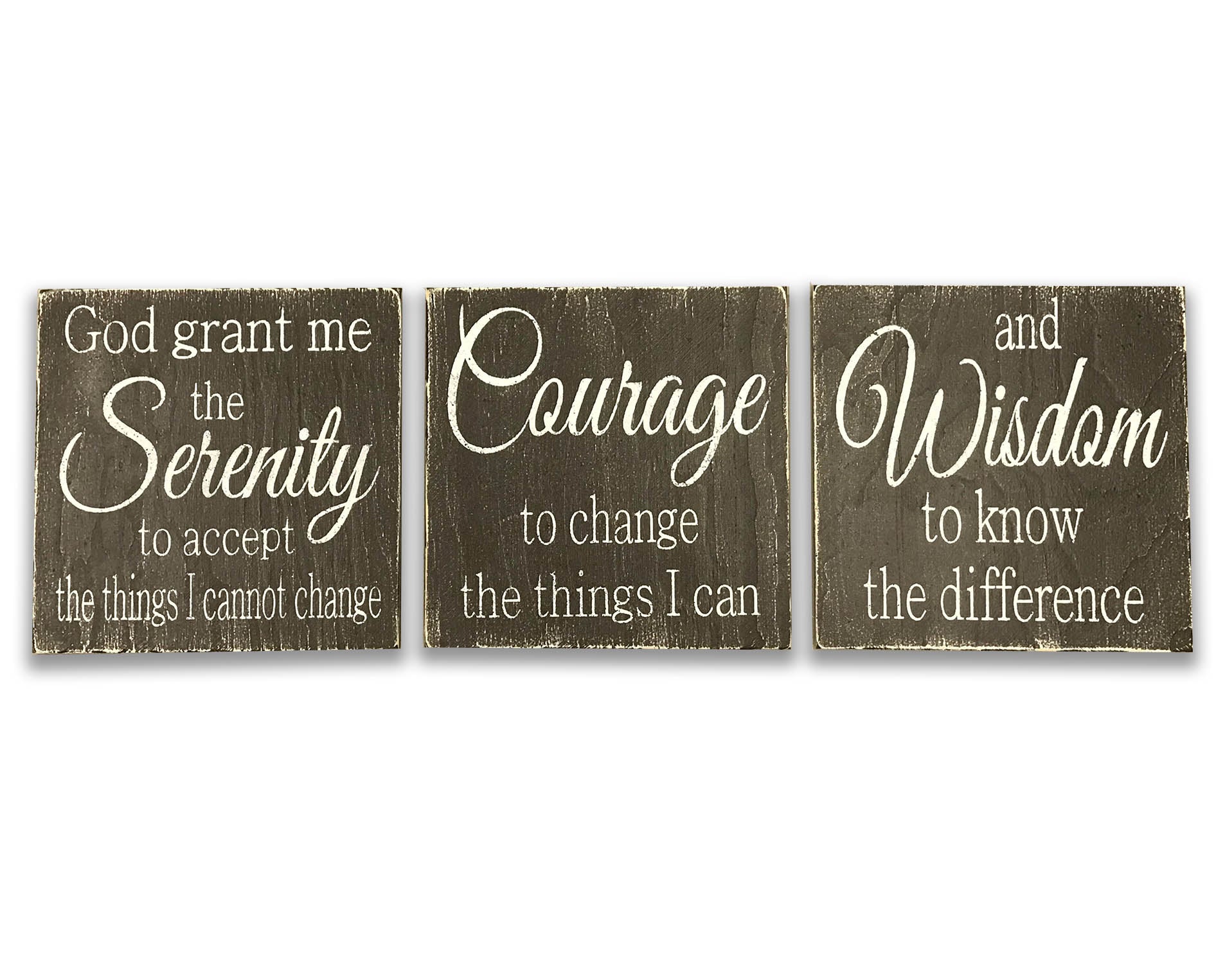serenity prayer 3 pc sign wooden wall set