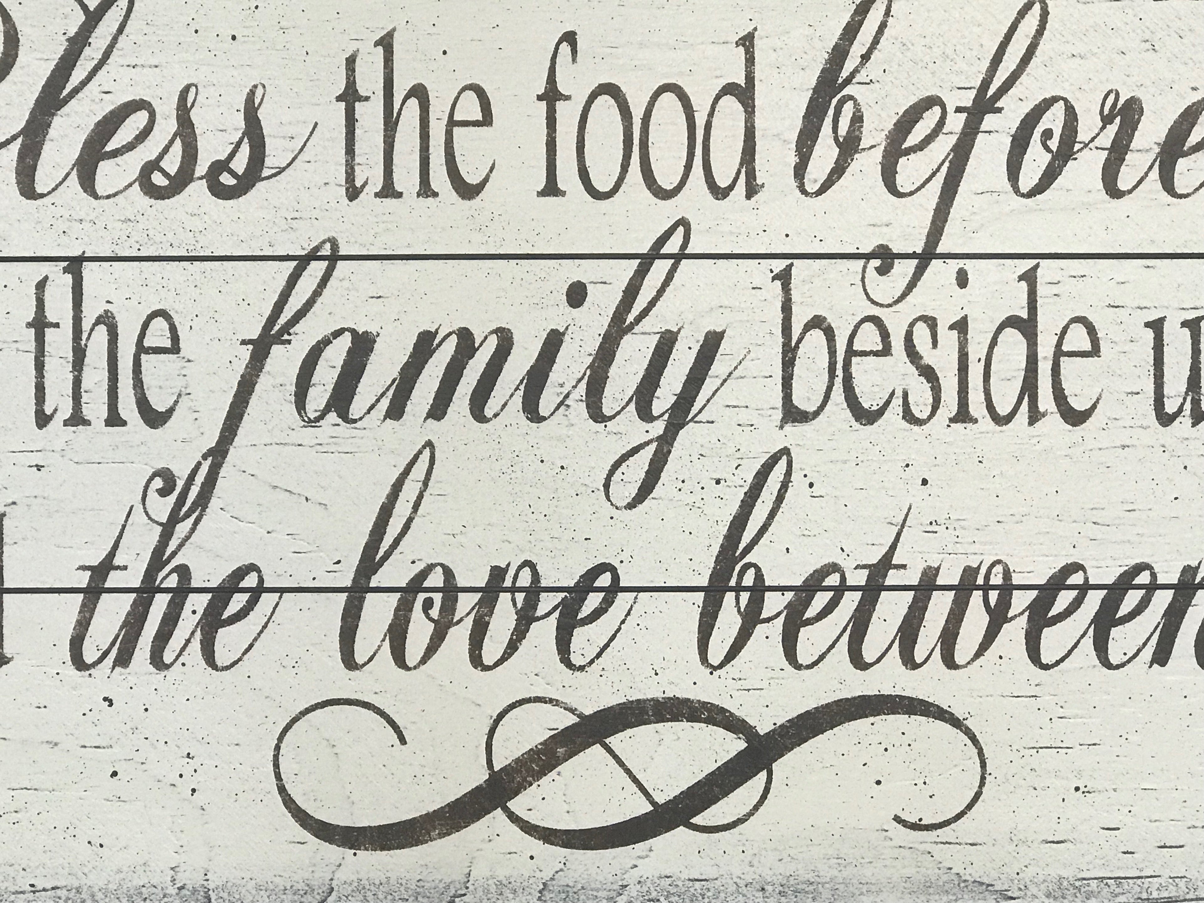 Bless The Food Before Us Dining Room Wall Decor