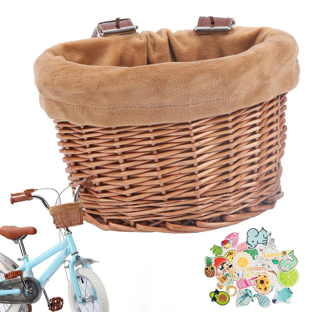 Careslong Bike Basket Front Kids Waterproof Woven Children'S Bicycle Basket Bike Decoration for Most Children'S Bicycles and Kids Tricycles There