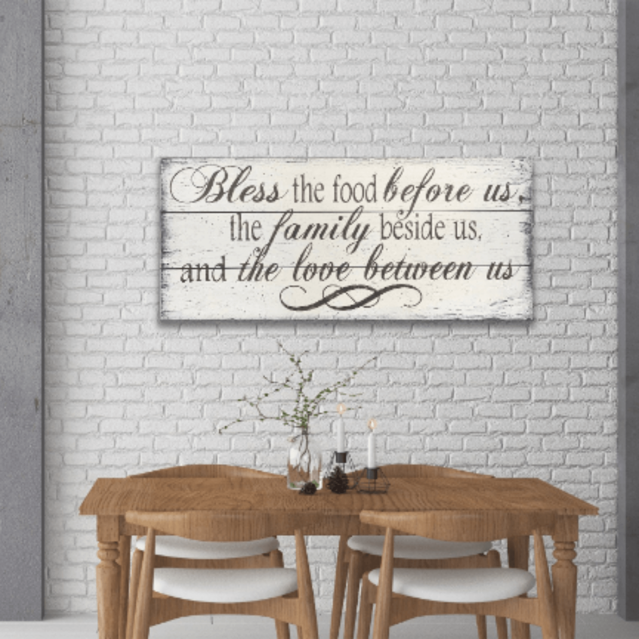 Bless The Food Before Us Dining Room Wall Decor