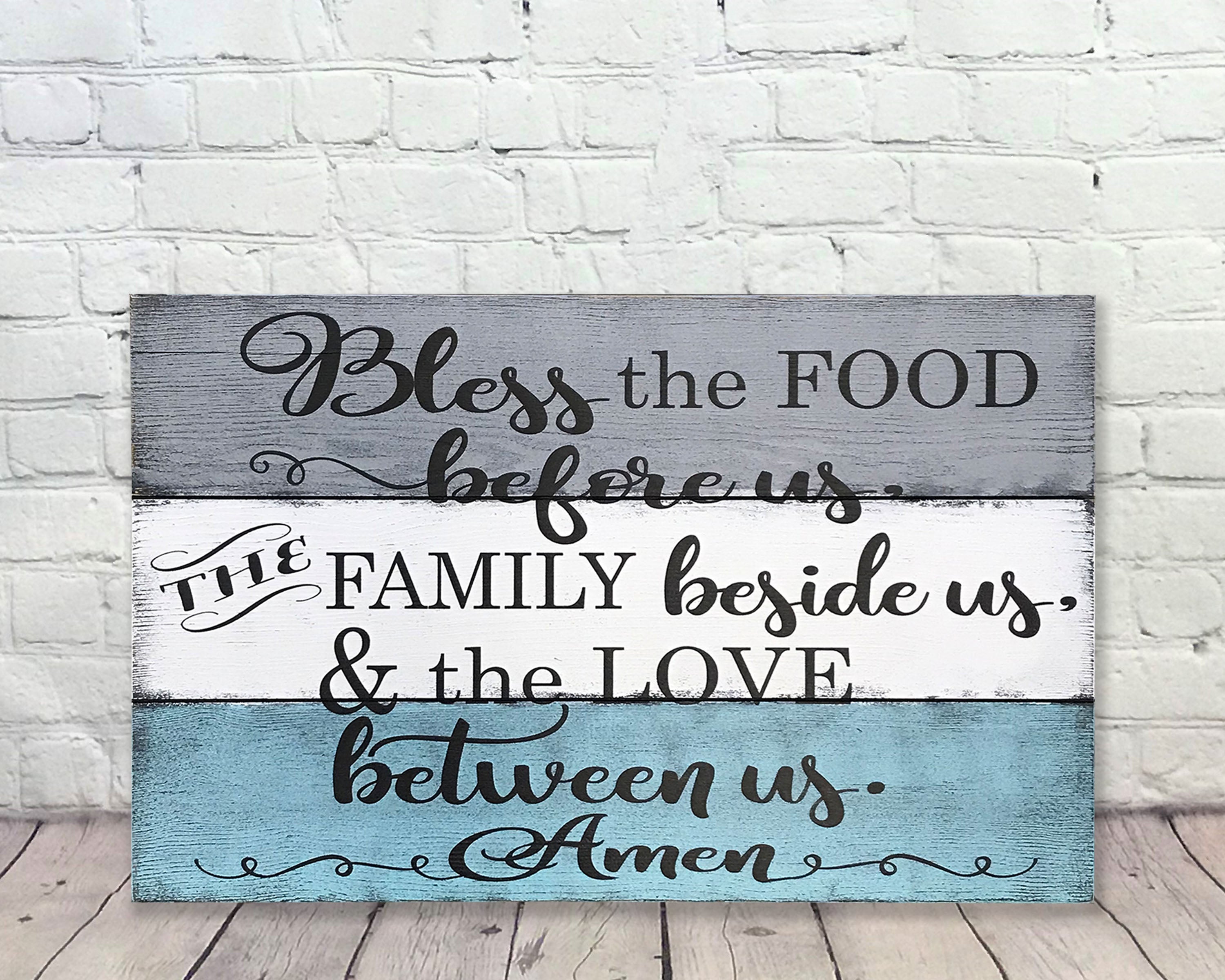 Bless The Food Before Us Kitchen Dining Room Wall Decor