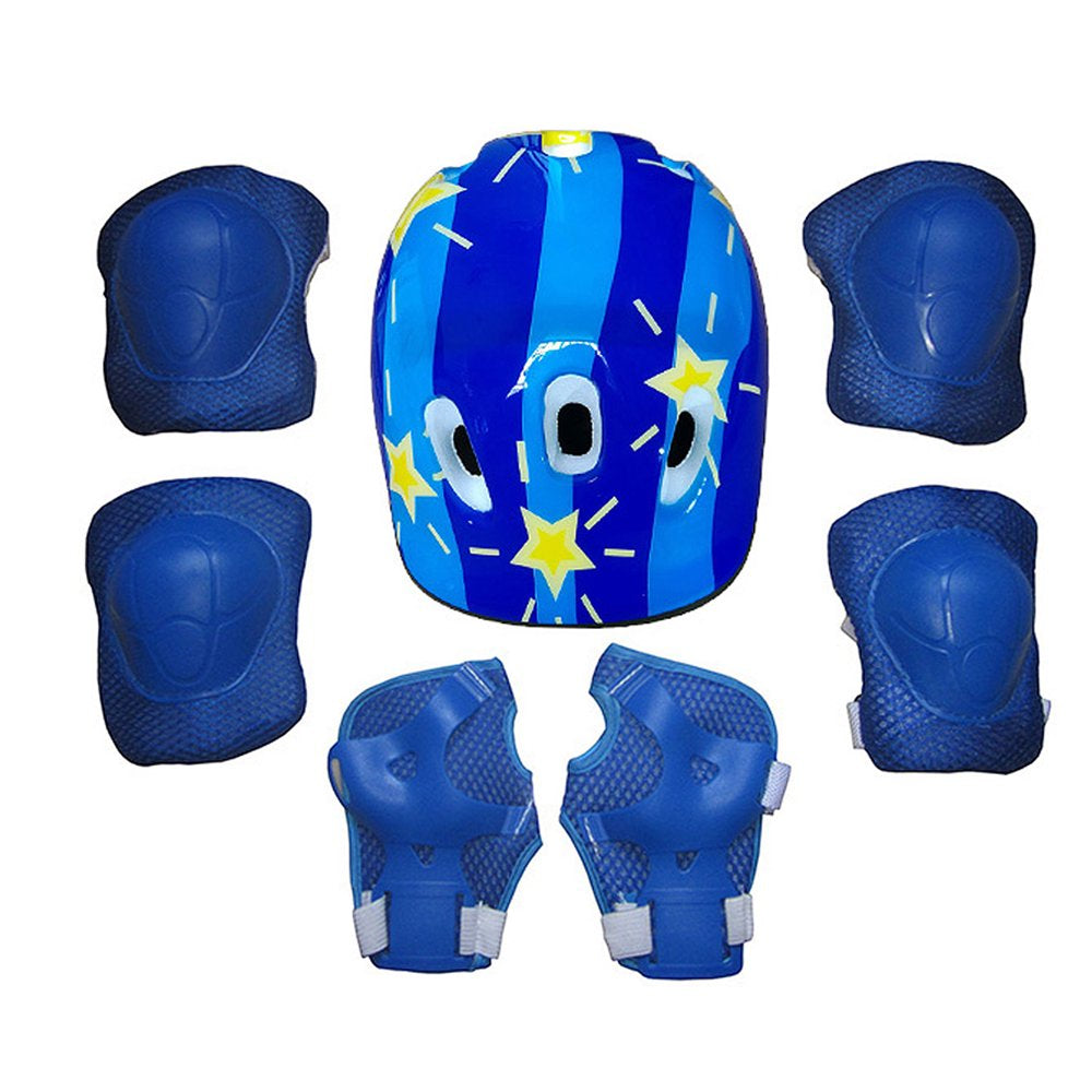 Hirigin Boys Girls Kids Safety Helmet, Knee, Elbow Pad Set for Cycling Skate Bike Use, Red, 3-9 Years