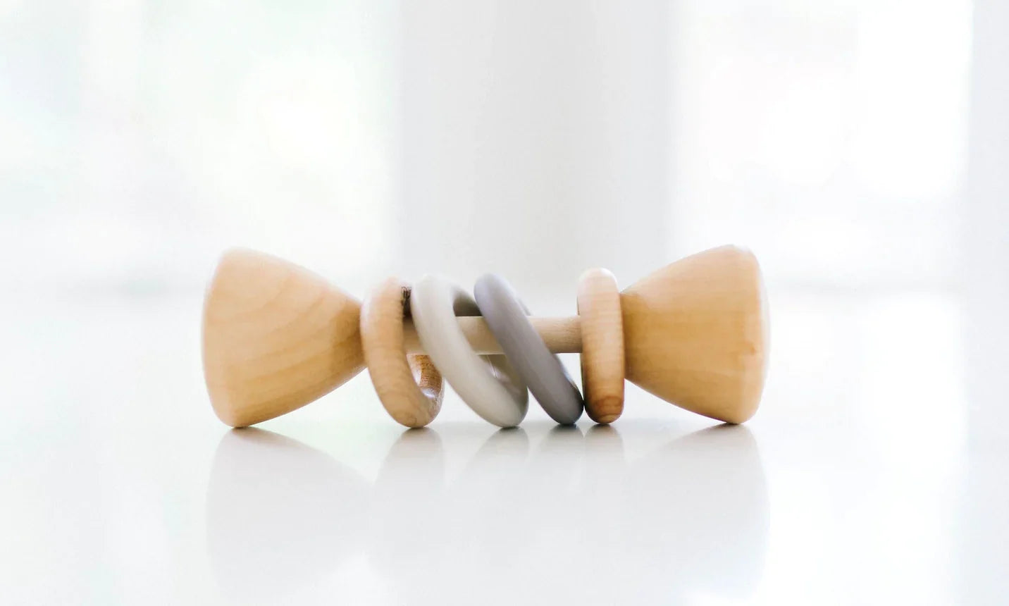 Color Block Classic Wooden Rattle