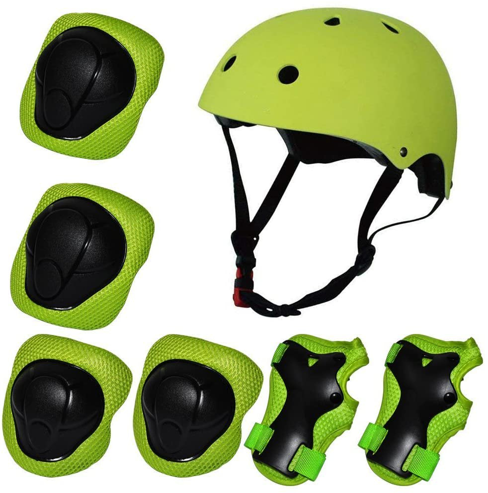 Kids Outdoor Sports Protective Gear,Boys and Girls Safety Pads Set [Helmet,Knee&Elbow Pads and Wrist Guards] for Roller, Scooter, Skateboard, Bicycle(3-13 Years Old)