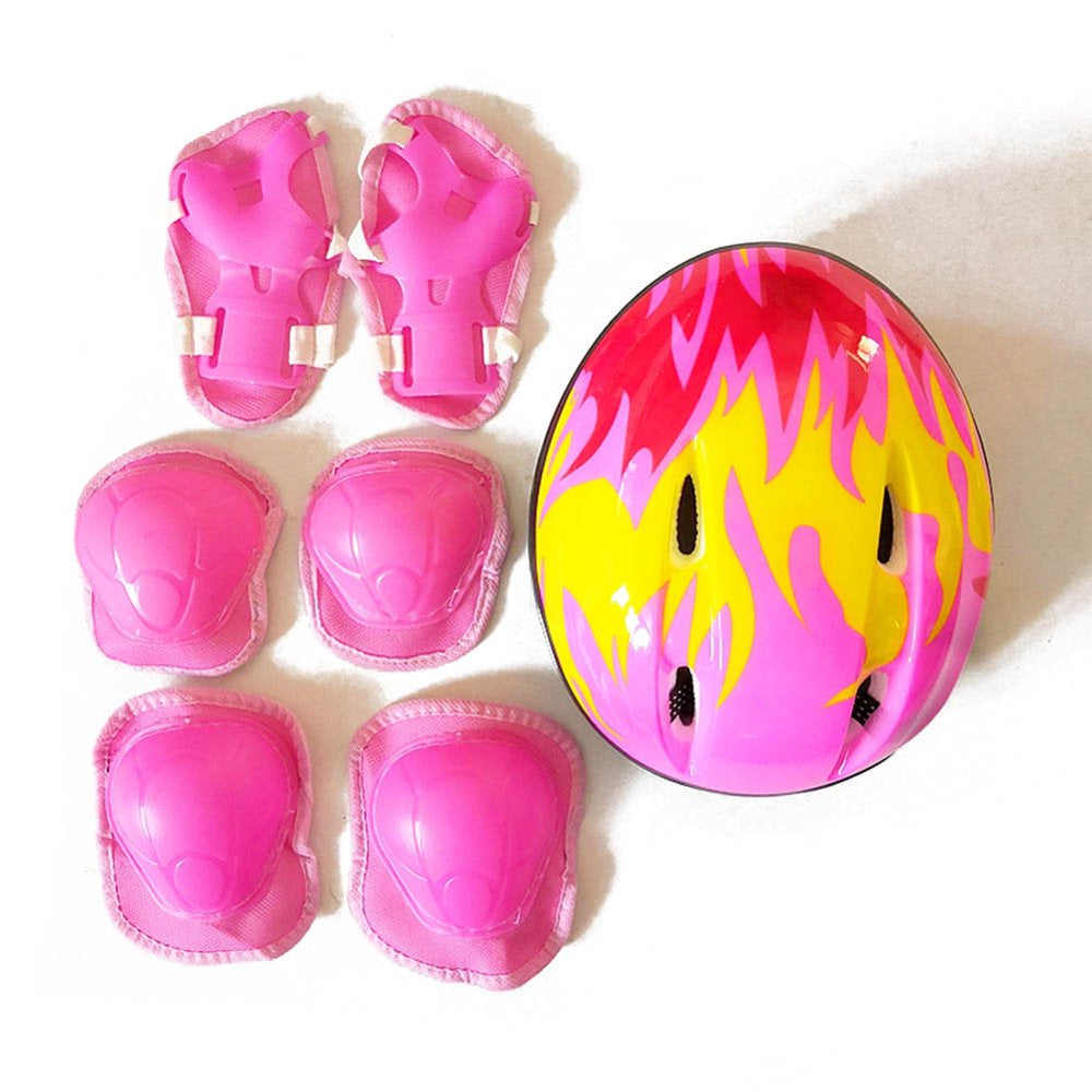 SANUME 7 Set Kids Bike Helmet Urban Skate Helmet, Toddler Helmet Kids Knee Pads