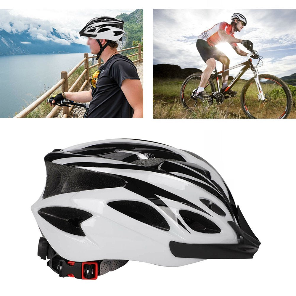 Bike Helmet Lightweight & Breathable Bicycle Helmet Adjustable Cycling Helmet with Removable Visor for Adult Men & Women for Road&Mountain