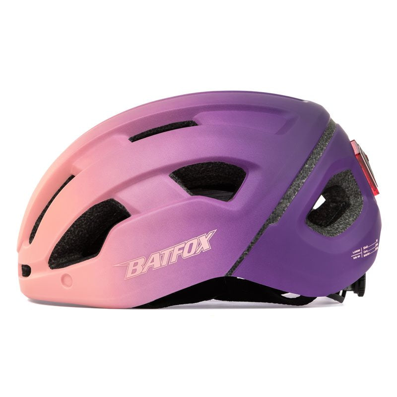 BATFOX Adults Mens Womens Bicycle Bike Helmet Casco De Bicicleta Street Urban Commuter Road Cycling Helmets with Rechargeable Led Light Visor Portable Backpack (Gradient Blue-Eye Shield+Sun Visor)