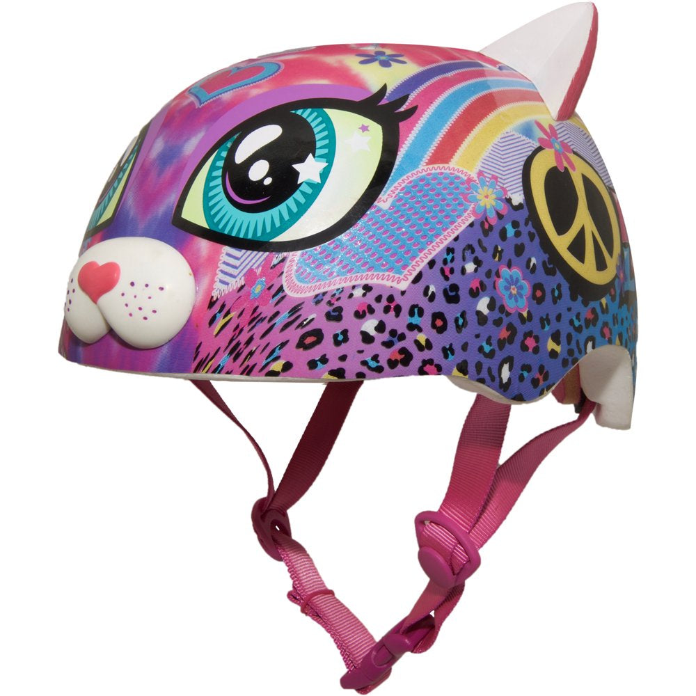 Raskullz Peace Love Kitty Bike Helmet, Toddler 3+ (48-52Cm)