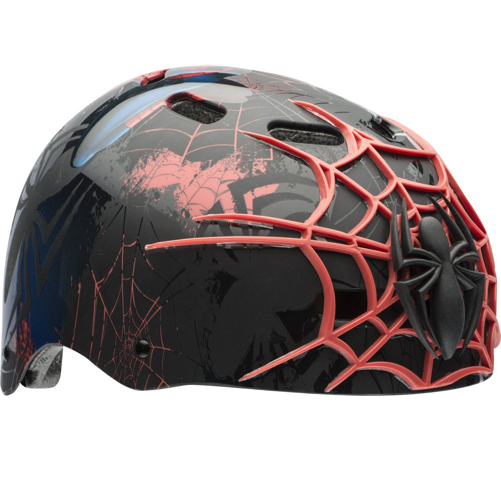 Marvel Spider-Man 3D Web Slinger Multisport Bell Bike Helmet, Black, Child 5+ (51-54Cm)