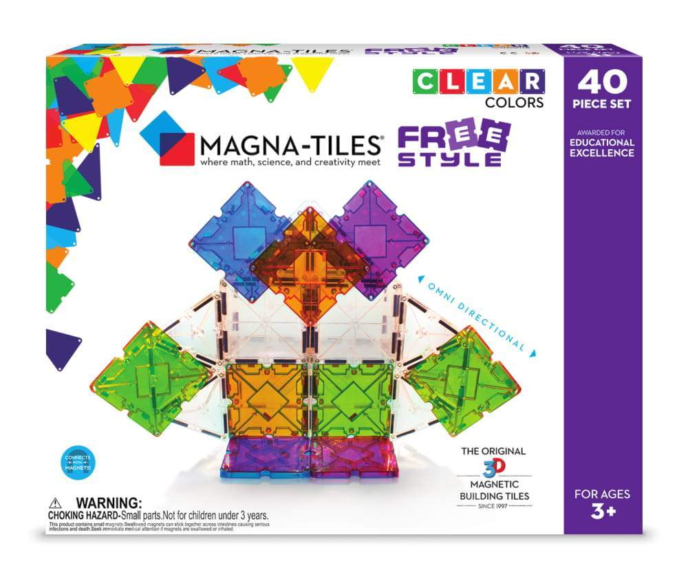 Magna-Tiles Freestyle 40-piece Set With NEW X Shape