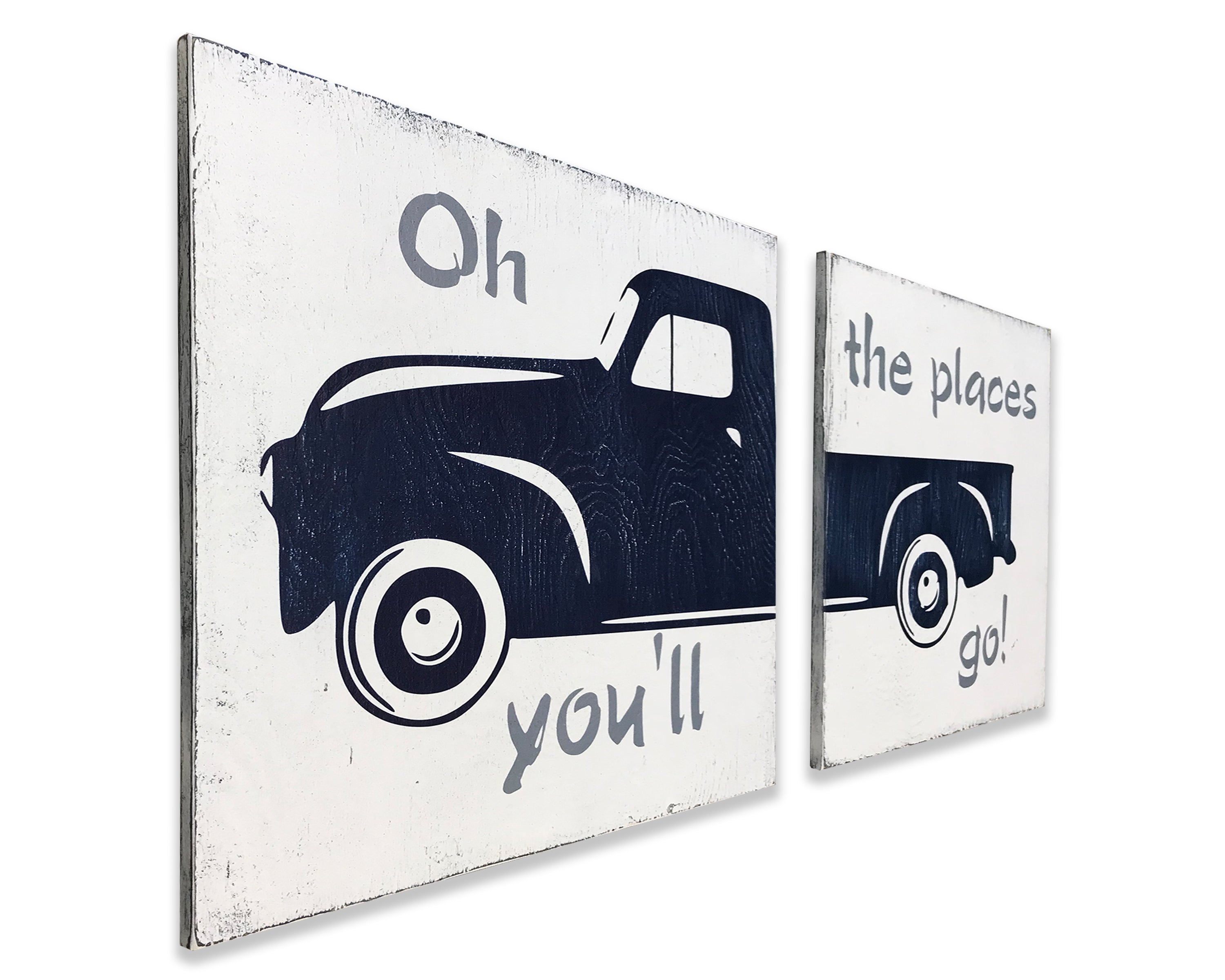 Boys Nursery Decor Vintage Truck Wood Sign